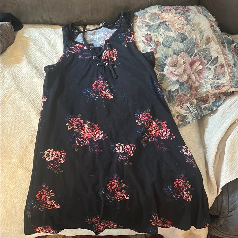 Mudd Blue Sleeveless Scoop Neck Sundress